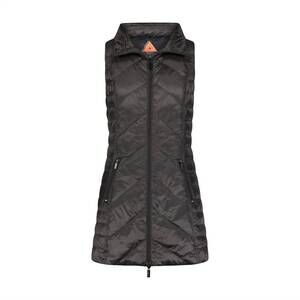 NEW ANORAK women's metallic chevron quilted vest in black